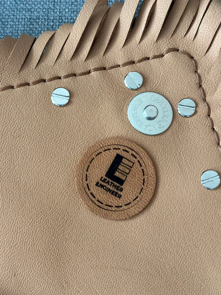 Pochette con frangia Leather Engineer
